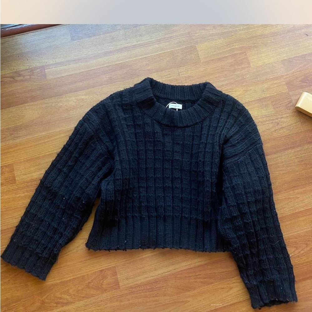 James Street Co black wool sweater